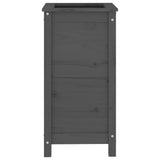 Plantenbak 40x40x78 cm massief grenenhout grijs - AllerleiShop