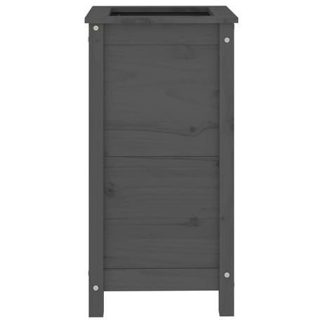 Plantenbak 40x40x78 cm massief grenenhout grijs - AllerleiShop