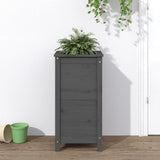 Plantenbak 40x40x78 cm massief grenenhout grijs - AllerleiShop