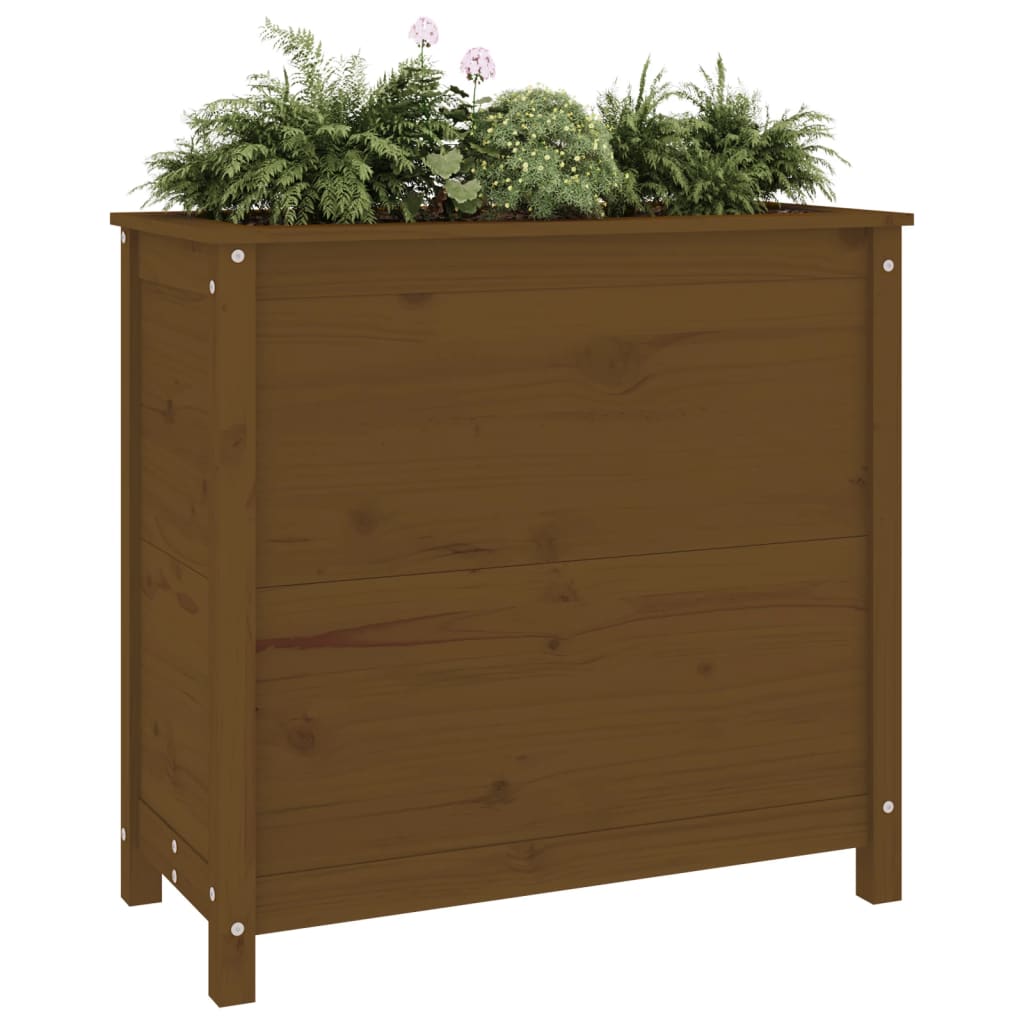 Plantenbak 82,5x40x78 cm massief grenenhout honingbruin - AllerleiShop