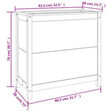 Plantenbak 82,5x40x78 cm massief grenenhout honingbruin - AllerleiShop