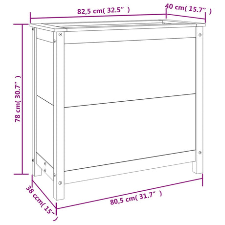 Plantenbak 82,5x40x78 cm massief grenenhout honingbruin - AllerleiShop