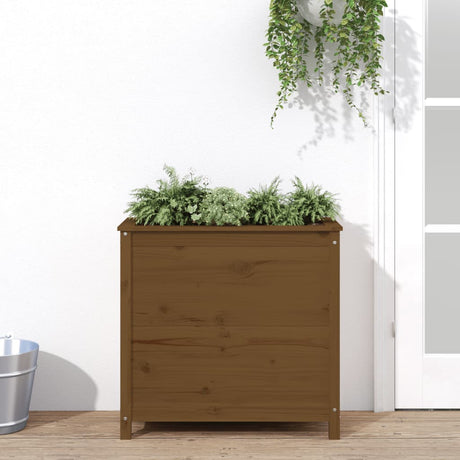 Plantenbak 82,5x40x78 cm massief grenenhout honingbruin - AllerleiShop