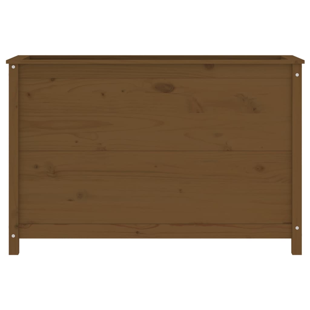 Plantenbak verhoogd 119,5x40x78 cm massief grenen honingbruin - AllerleiShop