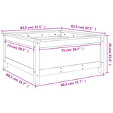 Plantenbak 82,5x82,5x39 cm massief grenenhout grijs - AllerleiShop