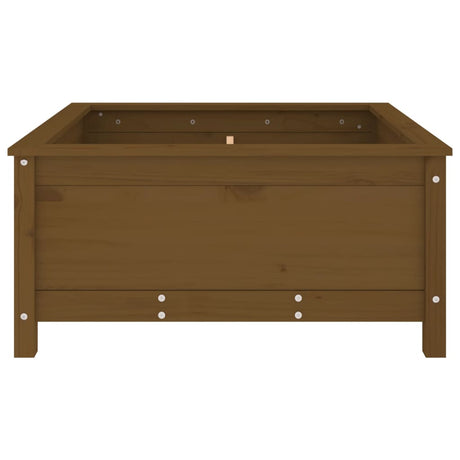 Plantenbak 82,5x82,5x39 cm massief grenenhout honingbruin - AllerleiShop