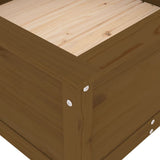 Plantenbak 82,5x82,5x39 cm massief grenenhout honingbruin - AllerleiShop