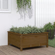 Plantenbak 82,5x82,5x39 cm massief grenenhout honingbruin - AllerleiShop