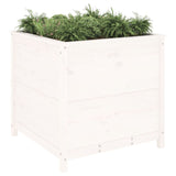 Plantenbak 82,5x82,5x78 cm massief grenenhout wit - AllerleiShop