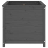 Plantenbak 82,5x82,5x78 cm massief grenenhout grijs - AllerleiShop