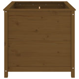 Plantenbak 82,5x82,5x78 cm massief grenenhout honingbruin - AllerleiShop