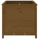 Plantenbak 82,5x82,5x78 cm massief grenenhout honingbruin - AllerleiShop