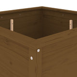 Plantenbak 82,5x82,5x78 cm massief grenenhout honingbruin - AllerleiShop