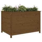 Plantenbak verhoogd 119,5x82,5x78 cm massief grenen honingbruin - AllerleiShop