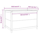 Plantenbak verhoogd 119,5x82,5x78 cm massief grenenhout zwart - AllerleiShop