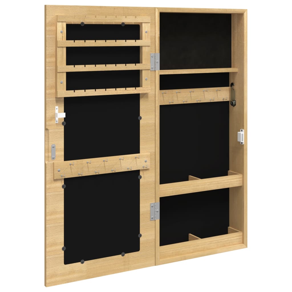 Sieradenkast met spiegel wandgemonteerd 30x8,5x67 cm - AllerleiShop