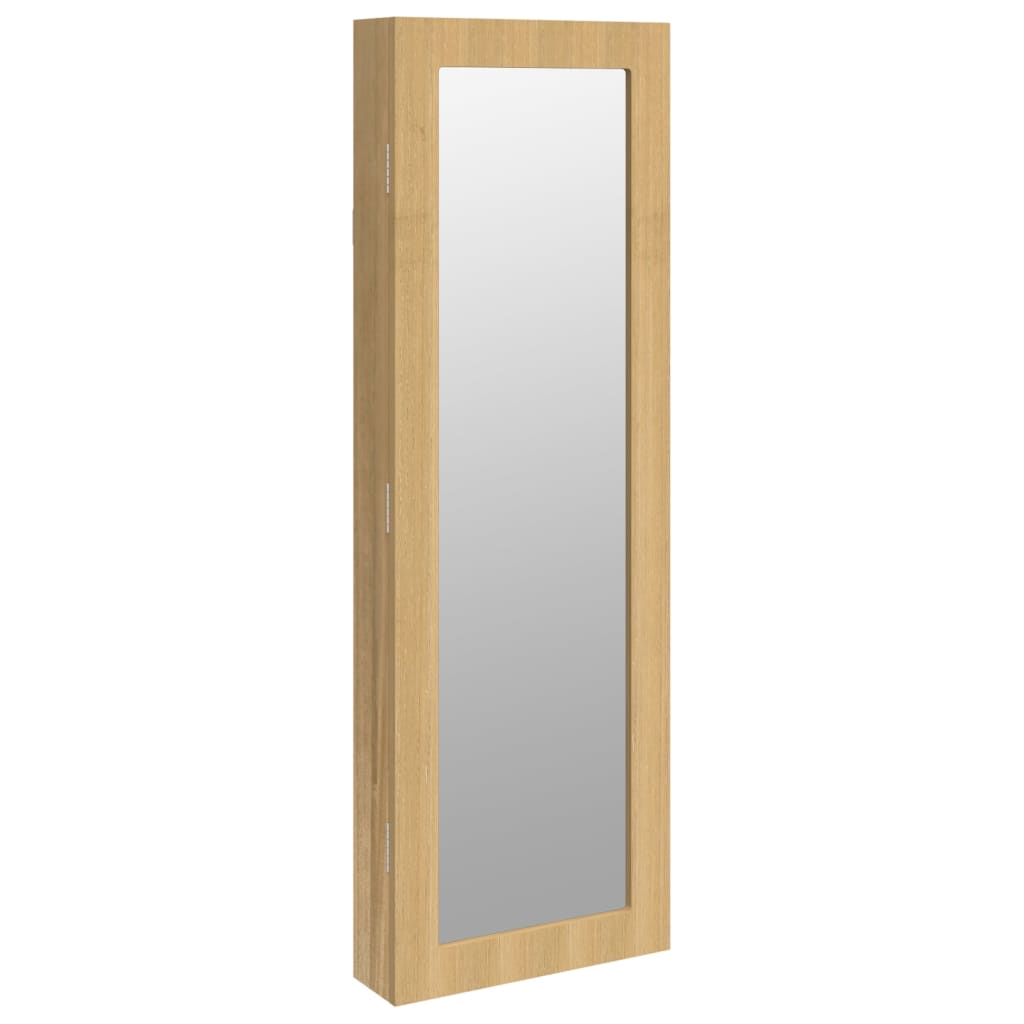 Sieradenkast met spiegel wandgemonteerd 30x8,5x90 cm wit - AllerleiShop