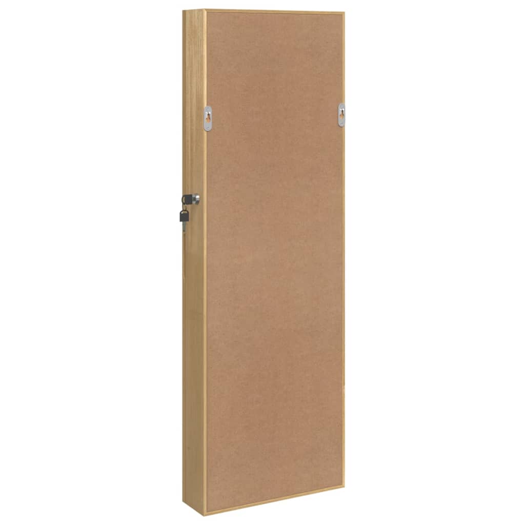 Sieradenkast met spiegel wandgemonteerd 30x8,5x90 cm wit - AllerleiShop