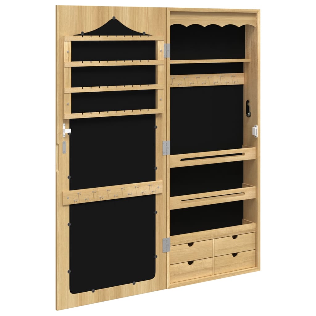 Sieradenkast met spiegel wandgemonteerd 37,5x10x90 cm - AllerleiShop