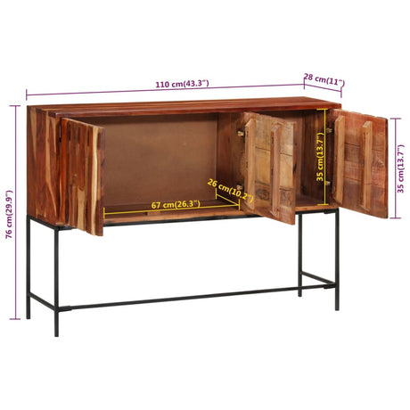 Dressoir 110x28x76 cm massief acaciahout - AllerleiShop