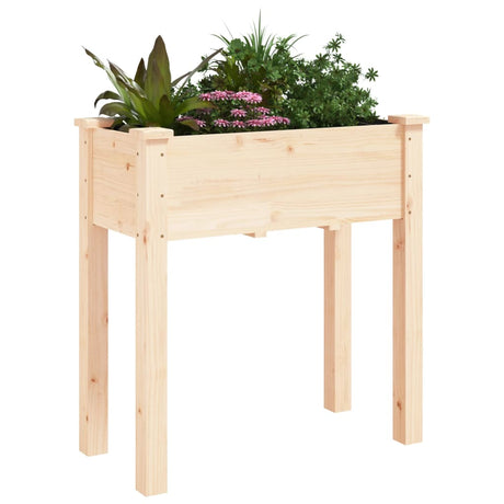 Plantenbak met voering 71x37x76 cm massief vurenhout - AllerleiShop