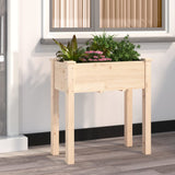 Plantenbak met voering 71x37x76 cm massief vurenhout - AllerleiShop