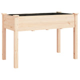 Plantenbak met voering 118x59x76 cm massief vurenhout - AllerleiShop