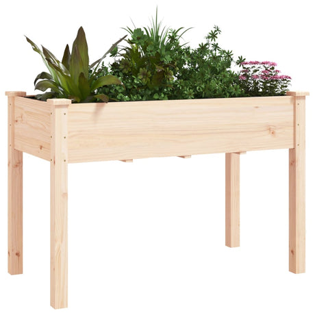 Plantenbak met voering 118x59x76 cm massief vurenhout - AllerleiShop