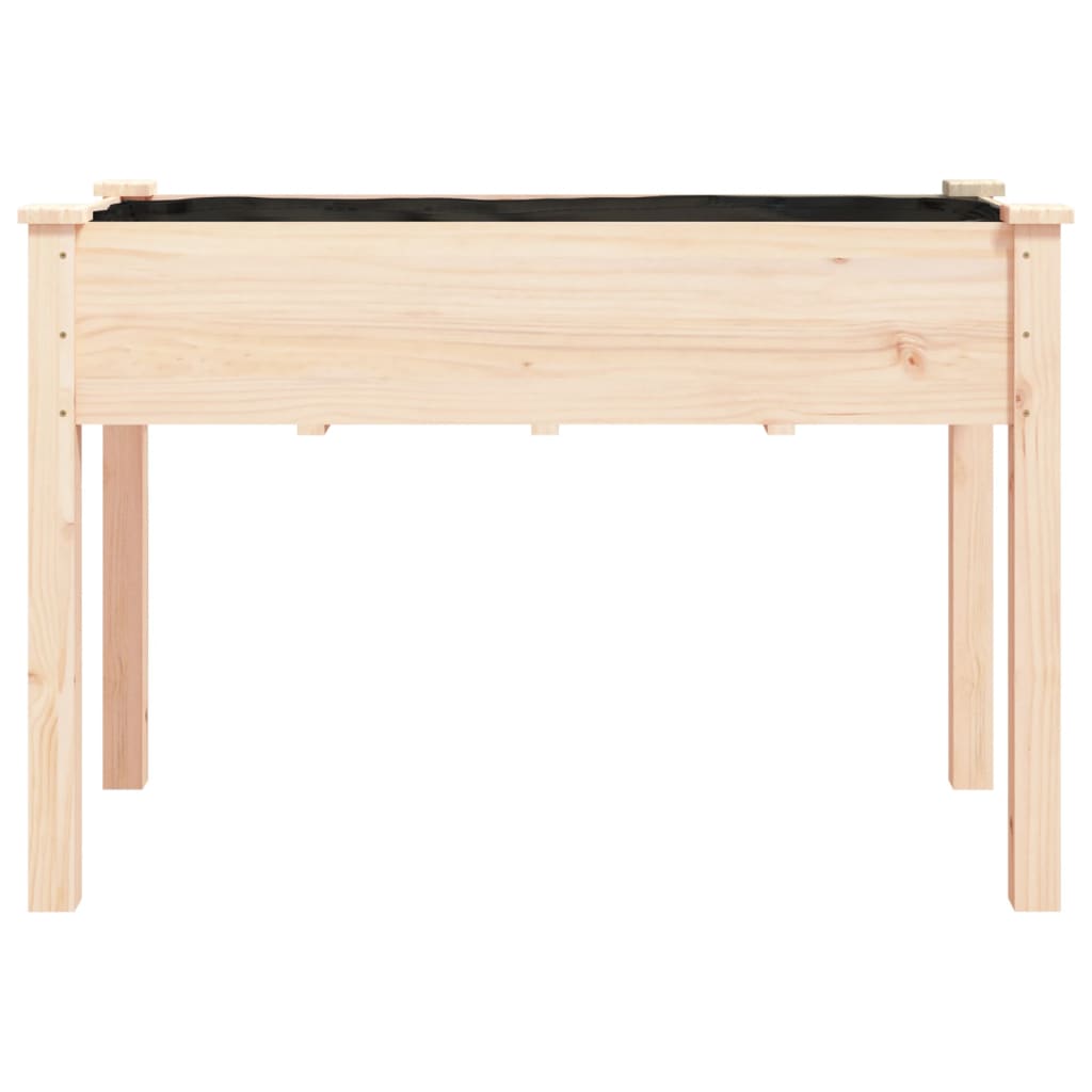 Plantenbak met voering 118x59x76 cm massief vurenhout - AllerleiShop