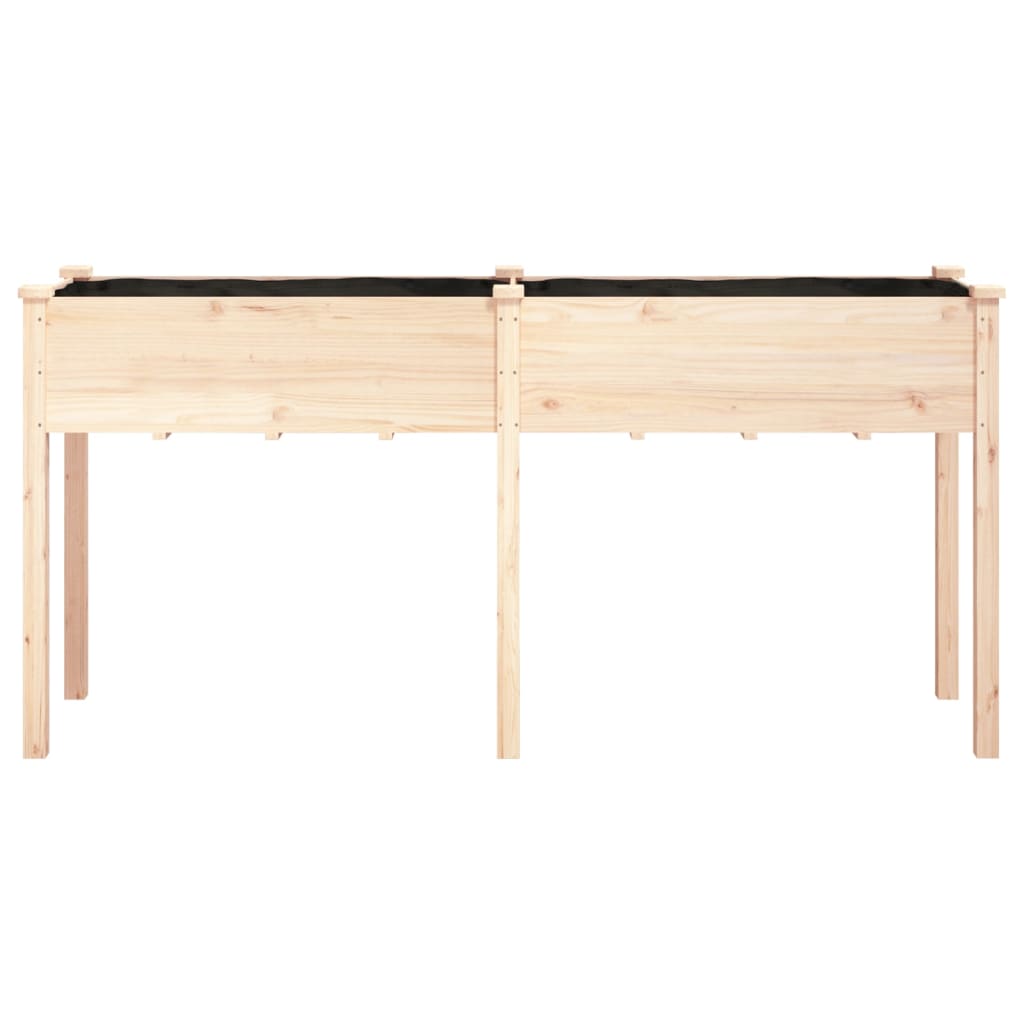 Plantenbak met voering 161x45x76 cm massief vurenhout - AllerleiShop