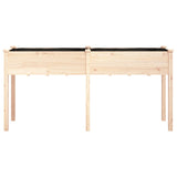 Plantenbak met voering 161x45x76 cm massief vurenhout - AllerleiShop