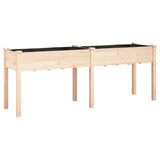 Plantenbak met voering 203x53x76 cm massief vurenhout - AllerleiShop