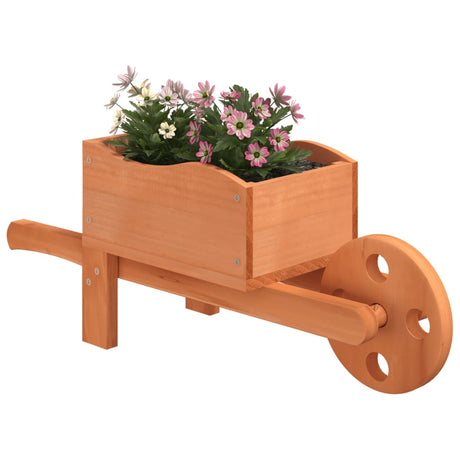 Plantenbakken kruiwagen 2 st 47x15x19 cm massief vurenhout - AllerleiShop