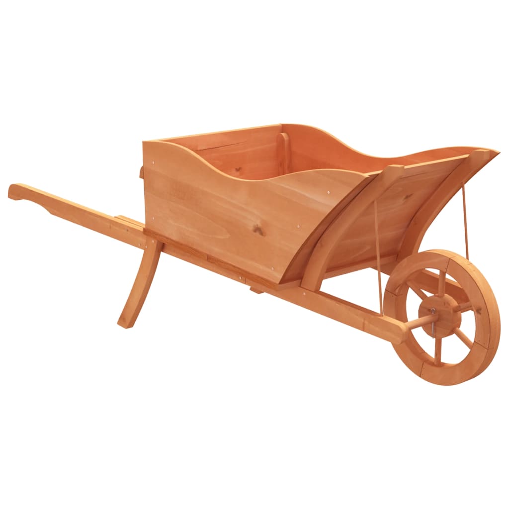 Plantenbak kruiwagen 128x45,5x43 cm massief vurenhout - AllerleiShop