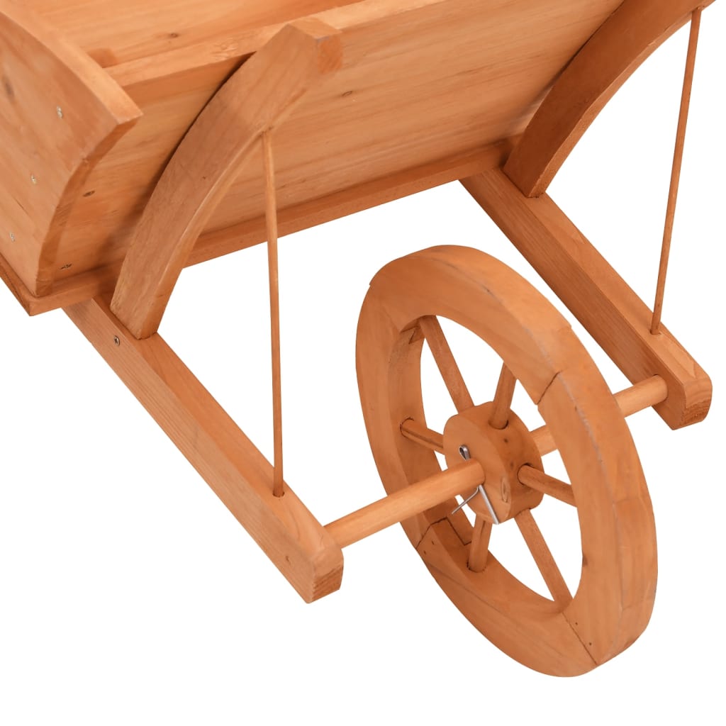 Plantenbak kruiwagen 128x45,5x43 cm massief vurenhout - AllerleiShop