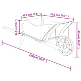 Plantenbak kruiwagen 128x45,5x43 cm massief vurenhout - AllerleiShop