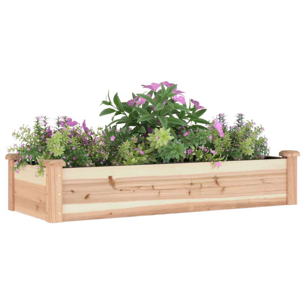 Plantenbak verhoogd met voering 120x45x25 cm massief vurenhout - AllerleiShop