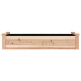 Plantenbak verhoogd met voering 120x45x25 cm massief vurenhout - AllerleiShop