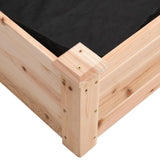 Plantenbak verhoogd met voering 120x45x25 cm massief vurenhout - AllerleiShop