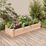 Plantenbak verhoogd met voering 120x45x25 cm massief vurenhout - AllerleiShop