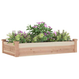 Plantenbak verhoogd met voering 120x60x25 cm massief vurenhout - AllerleiShop