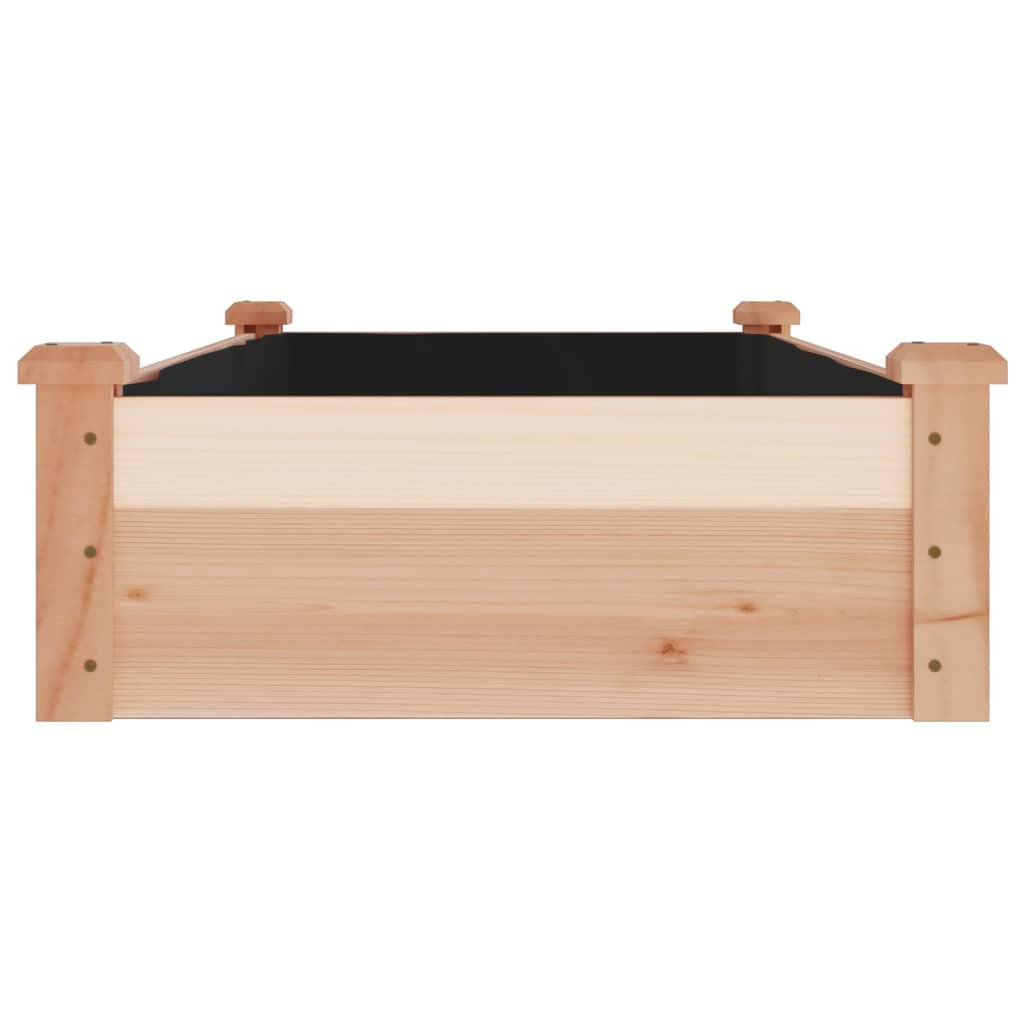 Plantenbak verhoogd met voering 120x60x25 cm massief vurenhout - AllerleiShop