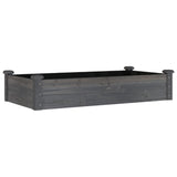 Plantenbak verhoogd met voering 120x60x25 cm vurenhout grijs - AllerleiShop