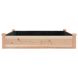 Plantenbak verhoogd met voering 120x120x25 cm massief vurenhout - AllerleiShop