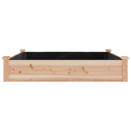 Plantenbak verhoogd met voering 120x120x25 cm massief vurenhout - AllerleiShop