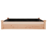 Plantenbak verhoogd met voering 120x120x25 cm massief vurenhout - AllerleiShop