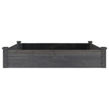 Plantenbak verhoogd met voering 120x120x25 cm vurenhout grijs - AllerleiShop