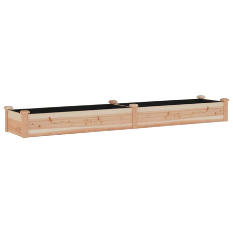 Plantenbak verhoogd met voering 240x45x25 cm massief vurenhout - AllerleiShop