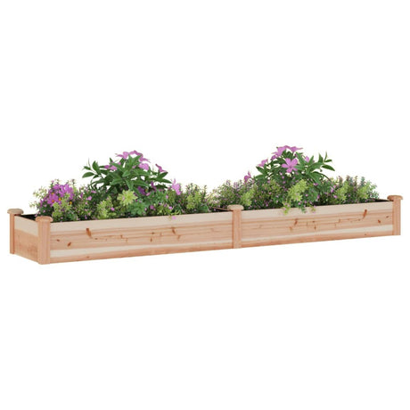 Plantenbak verhoogd met voering 240x45x25 cm massief vurenhout - AllerleiShop