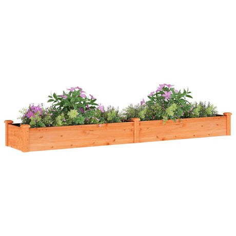 Plantenbak verhoogd met voering 240x45x25 cm vurenhout bruin - AllerleiShop